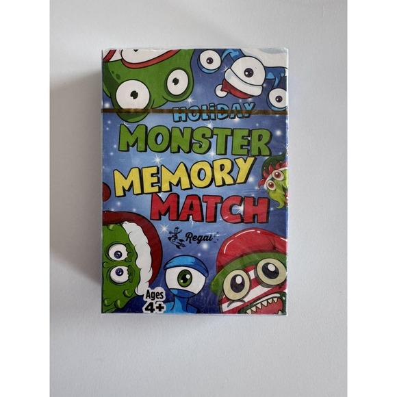 Monster Memory Match CARD GAME Gaming Royal NEW NIP Regal Toys Kids - Picture 1 of 2